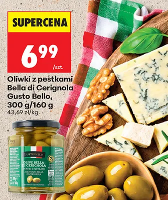 Oliwki z pestkami Bella di Cerignola Gusto Bello promocja w Biedronka