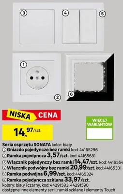 Włącznik pojedynczy bez ramki promocja w Leroy Merlin