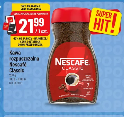 Kawa rozpuszczalna Nescafé Classic promocja w POLOmarket