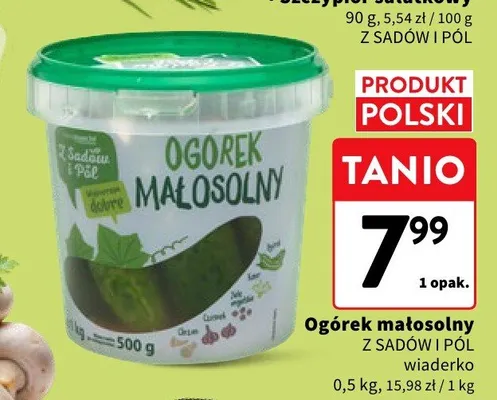 Ogórek małosolny Z Sadów i Pól promocja w Intermarche