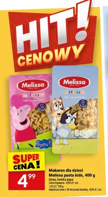 Makaron dla dzieci Melissa pasta kids bluey 400g promocja w Twój Market