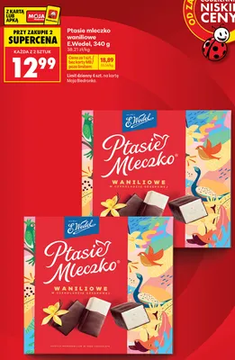 Ptasie mleczko waniliowe E.Wedel promocja w Biedronka