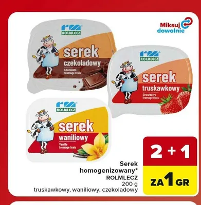 Serek homogenizowany Rolmlecz czekoladowy promocja w Carrefour Market