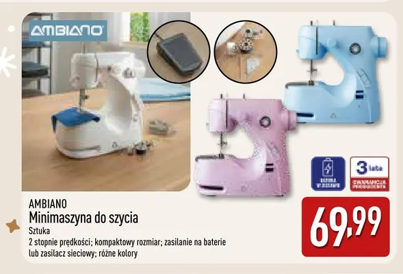 Minimaszyna do szycia Ambiano promocja w Aldi
