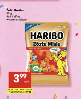 Żelki Haribo Złote Misie promocja w Delikatesy Centrum