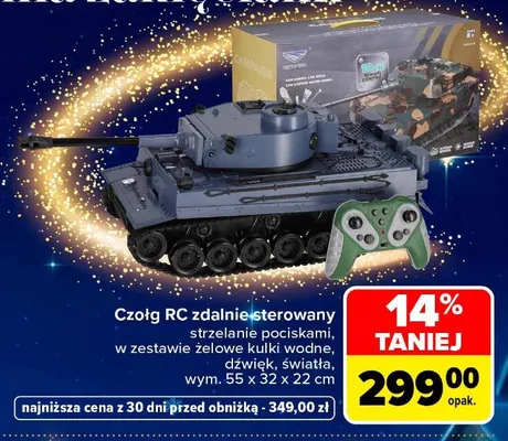 Czołg RC zdalnie sterowany promocja w Carrefour