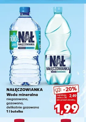 Woda mineralna gazowana Nałęczowianka promocja w Kaufland