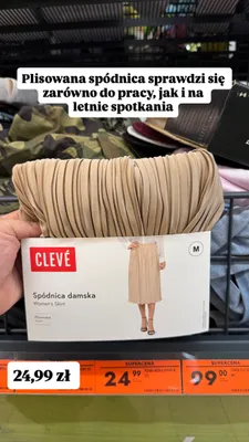 Spódnica damska plisowana Clevé promocja w Biedronka