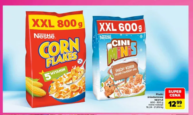 Płatki śniadaniowe Corn Flakes Nestlé promocja w Carrefour