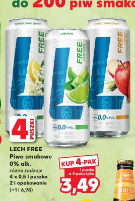 Piwo bezalkoholowe Lech Elderflower Lemon promocja w Kaufland