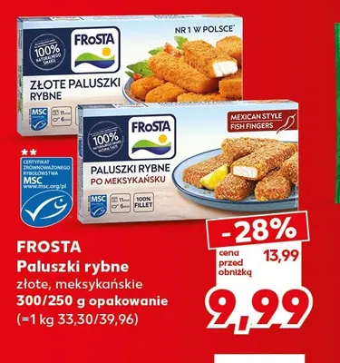 Paluszki rybne złote Frosta promocja w Kaufland