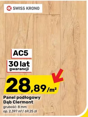 Panel podłogowy Dąb Clermont promocja w Bricomarche