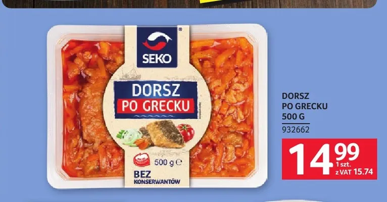 Dorsz po grecku Seko promocja w Selgros