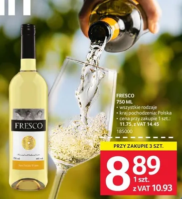 Wino FRESCO białe 750 ML promocja w Selgros