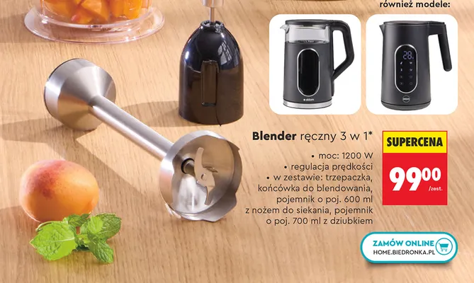 Blender ręczny 3 w 1 Eldom promocja w Biedronka