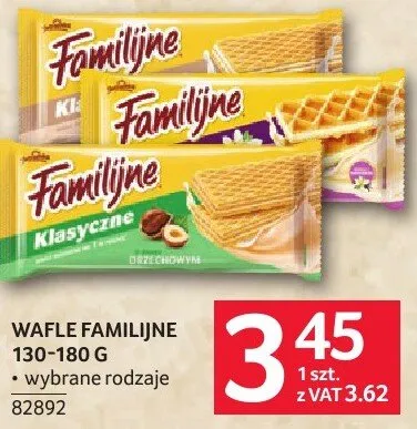 Wafle Familijne 130-180g wybrane rodzaje 82892 promocja w Selgros