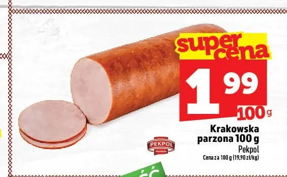 Kiełbasa krakowska parzona Pekpol promocja w TOPAZ