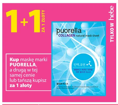 Maska do twarzy Puorella Collagen promocja w Hebe