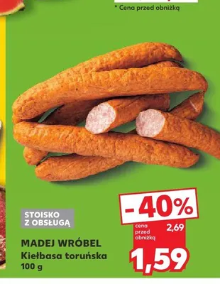 Kiełbasa toruńska Madej Wróbel promocja w Kaufland
