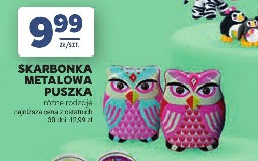 Skarbonka metalowa puszka promocja w Stokrotka