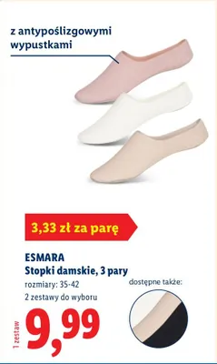 Stopki damskie, 3 pary promocja w Lidl