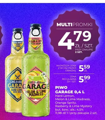 Piwo Garage Orange Spritz promocja w Duży Ben