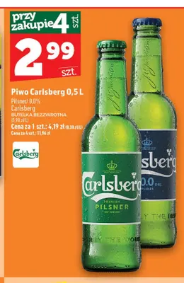 Piwo Carlsberg Pilsner promocja w TOPAZ