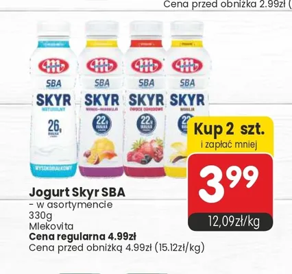 Jogurt Skyr SBA Mlekovita promocja w Market Point