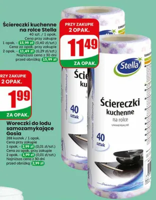 Ściereczki kuchenne na rolce Stella promocja w Dino