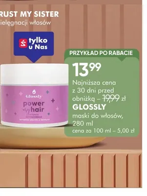 Maska do włosów Glossly promocja w Super-Pharm