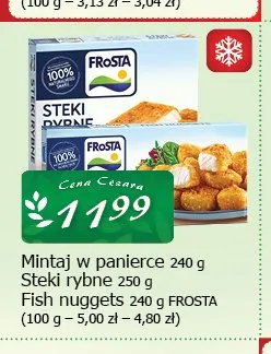 Fish nuggets Frosta promocja w CEZAR Delikatesy