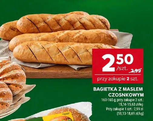 Bagietka z masłem czosnkowym promocja w Stokrotka