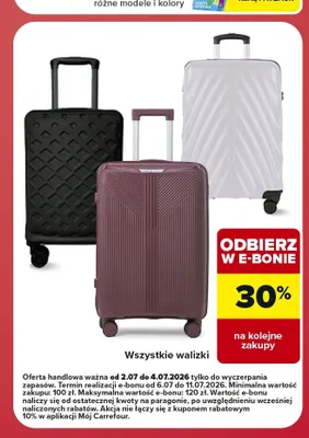 Walizki promocja w Carrefour Market