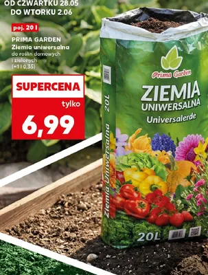 Ziemia uniwersalna do roślin domowych i zielonych Prima Garden promocja w Kaufland