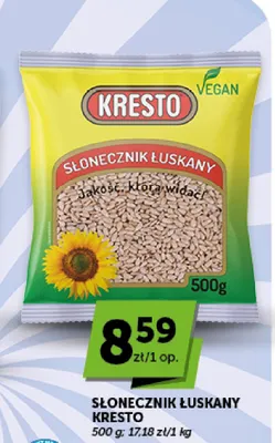 Słonecznik łuskany Kresto promocja w Groszek