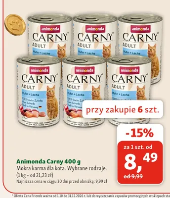 Mokra karma dla kota Animonda Carny promocja w MAXI ZOO
