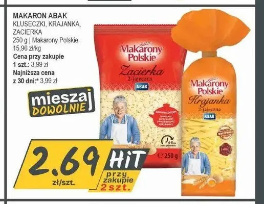 Makaron Abak zacierka promocja w Słoneczko