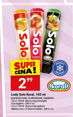 Lody Solo Koral pomarańczowe promocja w Twój Market