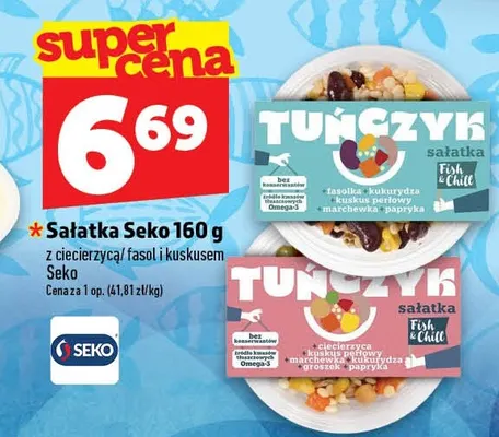 Sałatka z fasolą i kuskusem Seko promocja w TOPAZ
