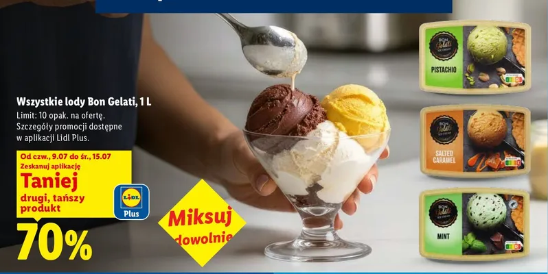 Lody Pistachio Bon Gelati promocja w Lidl
