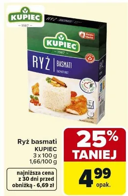 Ryż basmati 3x100g promocja w Carrefour Market