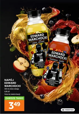 Napój Edward Warchocki truskawka-jagoda promocja w Stokrotka