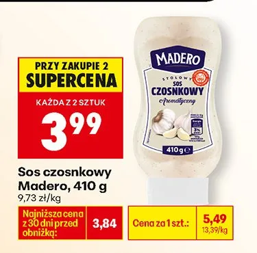 Sos czosnkowy promocja w Biedronka