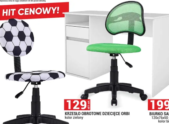 Biurko SARA 120x76x50 cm kolor biały promocja w Merkury Market