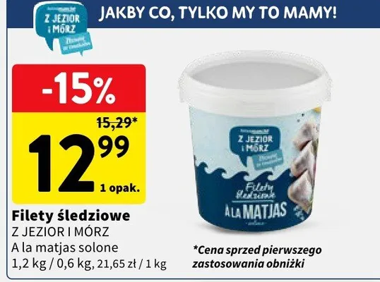 Filety śledziowe A la matjas solone promocja w Intermarche
