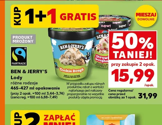 Lody Cookie Dough Ben & Jerry's promocja w Kaufland