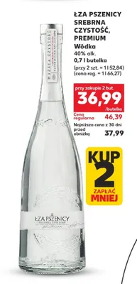 Wódka Łza Pszenicy srebrna czystość premium promocja w Kaufland