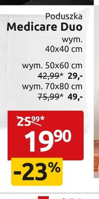Poduszka Medicare Duo 70x80 cm promocja w Black Red White