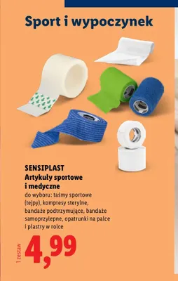 Bandaże samoprzylepne Sensiplast promocja w Lidl