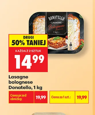 Lasagne bolognese Donatello promocja w Biedronka